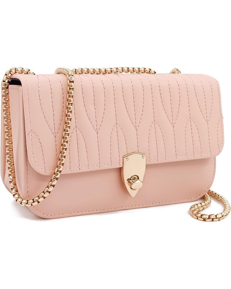 Mini Shoulder Bag for Women PU Leather Small Bags for Women Little Tote Bag Women Purses Pink $7.47 Shoulder Bags