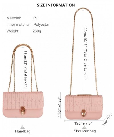 Mini Shoulder Bag for Women PU Leather Small Bags for Women Little Tote Bag Women Purses Pink $7.47 Shoulder Bags