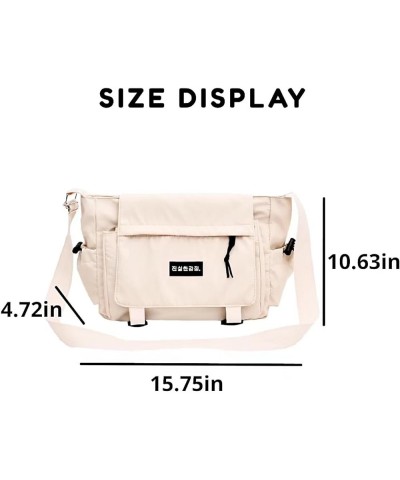 Classic Messenger Bag Cute Crossbody Bag Vintage Canvas Shoulder Bag Kawaii Purse Upgraded Features Travel Essentials (Grey) ...