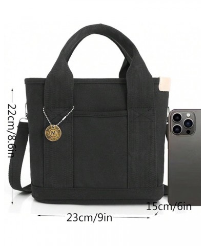 Women's Tote Bag for Women Zipper Square Bag Satchel Purse and Handbags Ladies Shoulder Totes Bag Crossbody Bags Black $10.25...