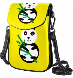 Crossbody Bag for Women, Purse, Messenger Bag, Shoulder Bag, Yellow Pattern Panda $14.29 Shoulder Bags