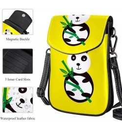 Crossbody Bag for Women, Purse, Messenger Bag, Shoulder Bag, Yellow Pattern Panda $14.29 Shoulder Bags