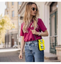 Crossbody Bag for Women, Purse, Messenger Bag, Shoulder Bag, Yellow Pattern Panda $14.29 Shoulder Bags