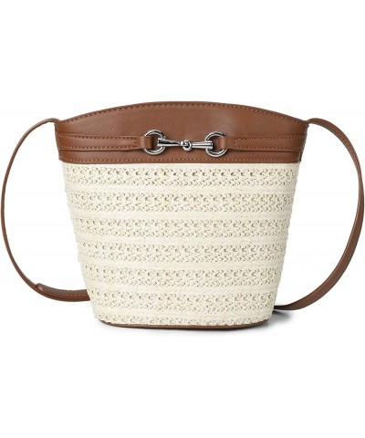 Small Straw Purses for Women Mini Straw Shoulder Bags for Women Crossbody Woven Purse Clutch Rattan Bag Brown $11.61 Clutches