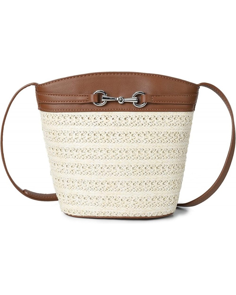 Small Straw Purses for Women Mini Straw Shoulder Bags for Women Crossbody Woven Purse Clutch Rattan Bag Brown $11.61 Clutches