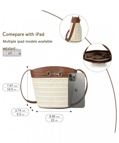 Small Straw Purses for Women Mini Straw Shoulder Bags for Women Crossbody Woven Purse Clutch Rattan Bag Brown $11.61 Clutches