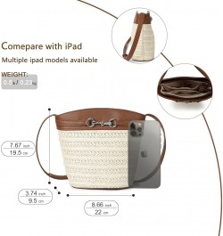 Small Straw Purses for Women Mini Straw Shoulder Bags for Women Crossbody Woven Purse Clutch Rattan Bag Brown $11.61 Clutches