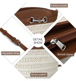 Small Straw Purses for Women Mini Straw Shoulder Bags for Women Crossbody Woven Purse Clutch Rattan Bag Brown $11.61 Clutches