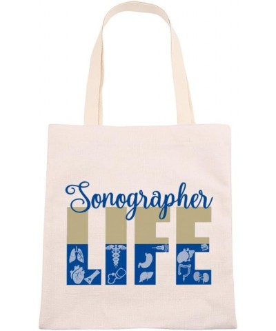 Sonographer Life Tote Bag Sonographer Graduation Gift Ultrasound Technician Gift Sonography Tech Gift Radiologist Gift Beige ...