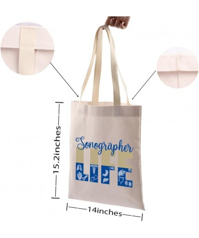 Sonographer Life Tote Bag Sonographer Graduation Gift Ultrasound Technician Gift Sonography Tech Gift Radiologist Gift Beige ...