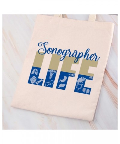 Sonographer Life Tote Bag Sonographer Graduation Gift Ultrasound Technician Gift Sonography Tech Gift Radiologist Gift Beige ...