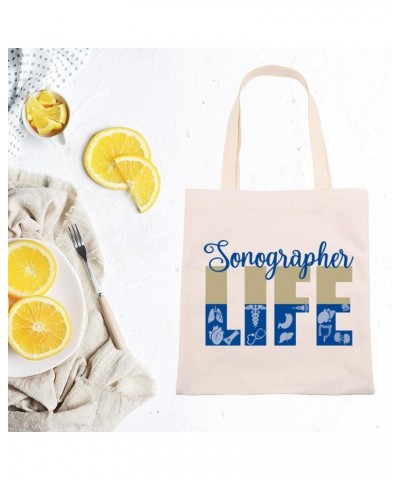 Sonographer Life Tote Bag Sonographer Graduation Gift Ultrasound Technician Gift Sonography Tech Gift Radiologist Gift Beige ...