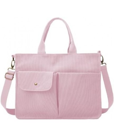 Womens Tote Bag Corduroy Shoulder Bag Handbag Casual Purse Corduroy Large Capacity Hobo Bag Messenger Bag Pink $17.47 Hobo Bags