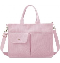 Womens Tote Bag Corduroy Shoulder Bag Handbag Casual Purse Corduroy Large Capacity Hobo Bag Messenger Bag Pink $17.47 Hobo Bags