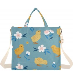 Baby Chickens and Flowers Women's Tote Handbags Top Handle Satchel Shoulder Bag Crossbody Bag for Office Travel M $15.00 Totes