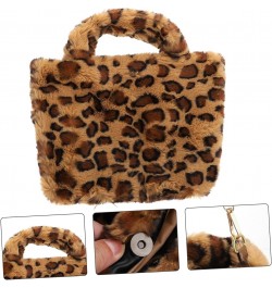 2 Pcs Leopard Print Bag Plush Handbag Wallets for Girls Leopard Wallets for Women Body Cross Bag for Women Trendy Purses Tote...