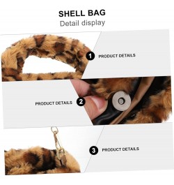 2 Pcs Leopard Print Bag Plush Handbag Wallets for Girls Leopard Wallets for Women Body Cross Bag for Women Trendy Purses Tote...