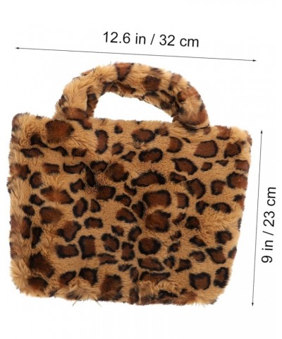 2 Pcs Leopard Print Bag Plush Handbag Wallets for Girls Leopard Wallets for Women Body Cross Bag for Women Trendy Purses Tote...