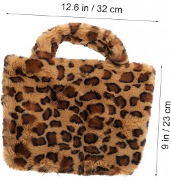 2 Pcs Leopard Print Bag Plush Handbag Wallets for Girls Leopard Wallets for Women Body Cross Bag for Women Trendy Purses Tote...