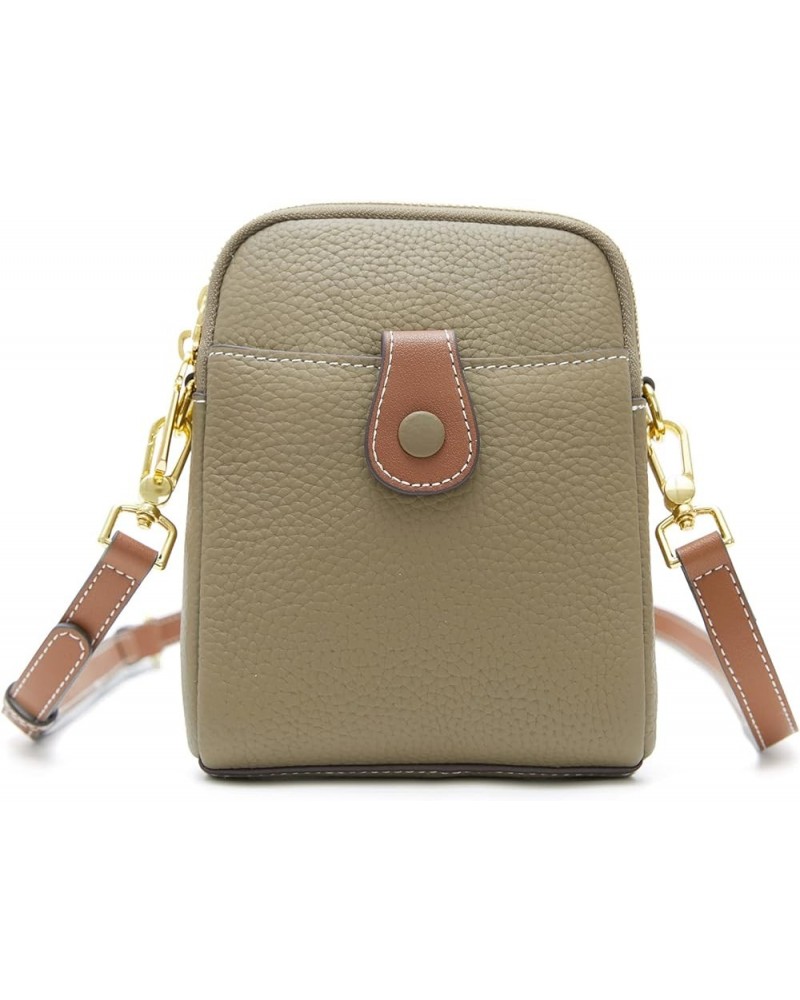 Women Small Shoulder Crossbody Purse Leather Handbag Satchel Bag Coffee $17.04 Satchels