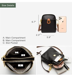 Women Small Shoulder Crossbody Purse Leather Handbag Satchel Bag Coffee $17.04 Satchels