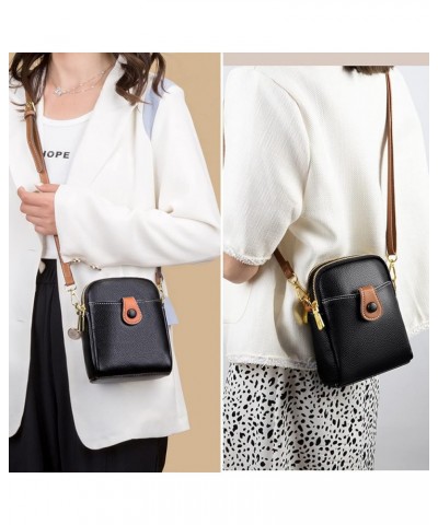 Women Small Shoulder Crossbody Purse Leather Handbag Satchel Bag Coffee $17.04 Satchels