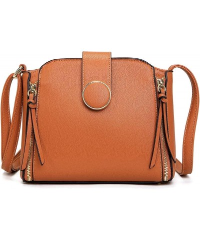 Lightweight Medium Crossbody Bag, Crossbody Purse Shoulder Bag for Women with Adjustable Strap Brown $11.34 Crossbody Bags