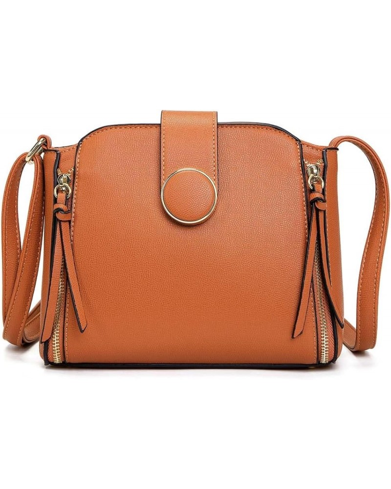 Lightweight Medium Crossbody Bag, Crossbody Purse Shoulder Bag for Women with Adjustable Strap Brown $11.34 Crossbody Bags