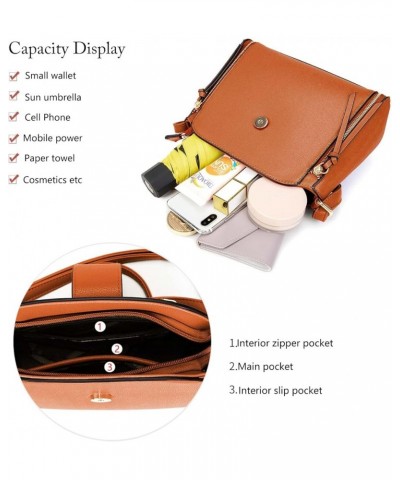 Lightweight Medium Crossbody Bag, Crossbody Purse Shoulder Bag for Women with Adjustable Strap Brown $11.34 Crossbody Bags