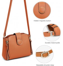 Lightweight Medium Crossbody Bag, Crossbody Purse Shoulder Bag for Women with Adjustable Strap Brown $11.34 Crossbody Bags