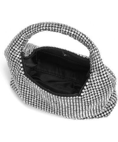 Bling Ladies Rhinestone Evening Clutch Crystal Crescent Bags Sparkly Purses and Handbags for Women Party Prom, Silver Gold $2...