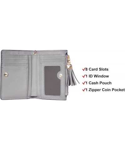 Small Wallet for Women Leather Bifold Women Wallets with Tassel [Rfid Blocking] [Zippered Coin Pocket] Cute Wallets for Girls...