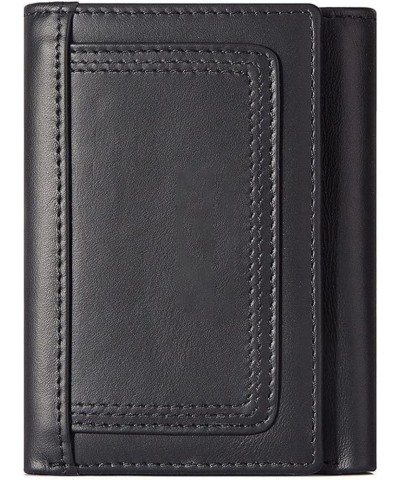 Genuine Leather Men's Money Organizers Business Card Cases Money Clips Cowhide RFID Blocking Wallets (Color : Khaki) Black $3...