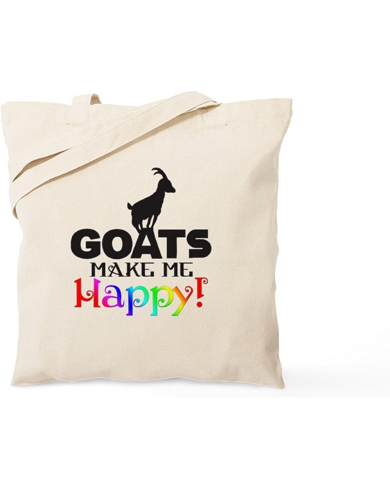 Give Us A Kiss! Tote Bag Natural Canvas Tote Bag, Cloth Shopping Bag Goats Make Me Happy Tote Bag $8.95 Travel Gear