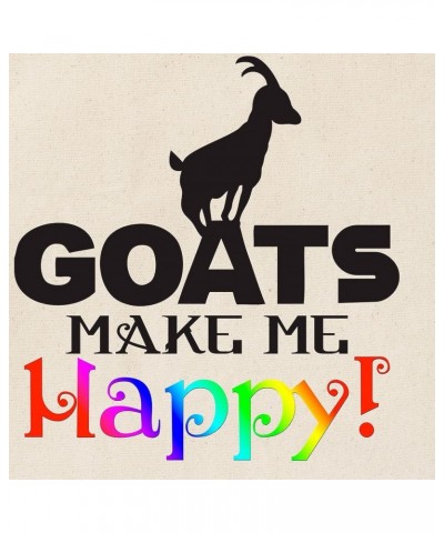 Give Us A Kiss! Tote Bag Natural Canvas Tote Bag, Cloth Shopping Bag Goats Make Me Happy Tote Bag $8.95 Travel Gear