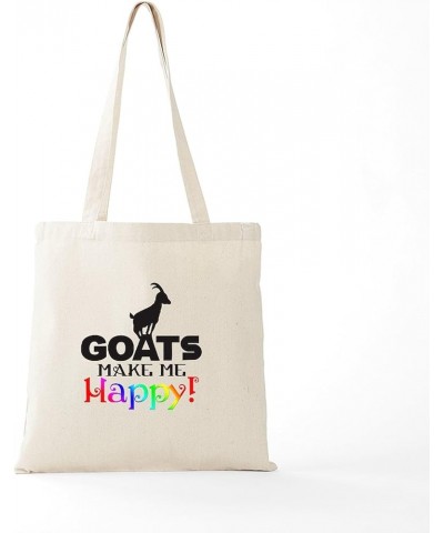 Give Us A Kiss! Tote Bag Natural Canvas Tote Bag, Cloth Shopping Bag Goats Make Me Happy Tote Bag $8.95 Travel Gear