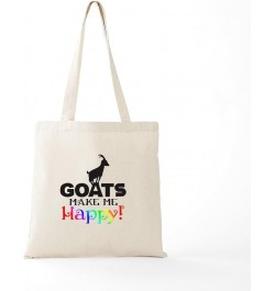 Give Us A Kiss! Tote Bag Natural Canvas Tote Bag, Cloth Shopping Bag Goats Make Me Happy Tote Bag $8.95 Travel Gear