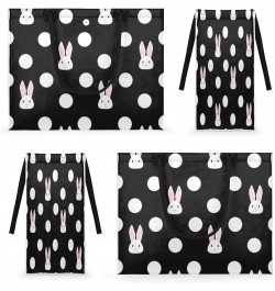 Cute Bunny Large Tote Bag Polka Dots Shoulder Bag For Women Teachers Nurses Work Shopping Travel Handbag Purse $9.53 Totes