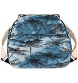 Dragonfly Tie Dye Custom Mini Backpack Purse for Women, Dragonfly Personalized Fashion Leather Small Backpack Shoulder Handba...