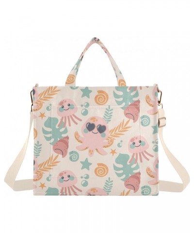 Cartoon Animal Pattern Corduroy Tote Versatile Shoulder Bag for Women with Zipper Magnetic Clasp，S $16.22 Totes