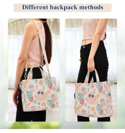 Cartoon Animal Pattern Corduroy Tote Versatile Shoulder Bag for Women with Zipper Magnetic Clasp，S $16.22 Totes