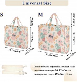 Cartoon Animal Pattern Corduroy Tote Versatile Shoulder Bag for Women with Zipper Magnetic Clasp，S $16.22 Totes