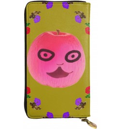 Funny Face Apple picture Leather long clutch wallet : Comfortable, lightweight, waterproof, durable 7.48 x 4.13 in $21.83 Clu...