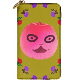 Funny Face Apple picture Leather long clutch wallet : Comfortable, lightweight, waterproof, durable 7.48 x 4.13 in $21.83 Clu...