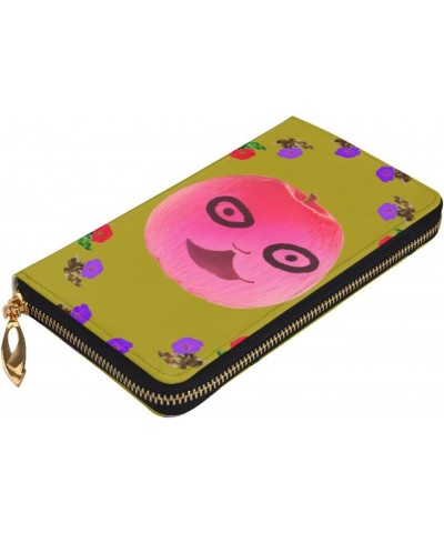 Funny Face Apple picture Leather long clutch wallet : Comfortable, lightweight, waterproof, durable 7.48 x 4.13 in $21.83 Clu...