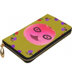 Funny Face Apple picture Leather long clutch wallet : Comfortable, lightweight, waterproof, durable 7.48 x 4.13 in $21.83 Clu...