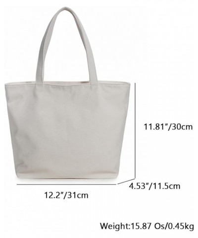 Women's Bags Cotton Canvas Shoulder Bags Handbags Tote Bags Travel Shopping Bags Beige $20.29 Shoulder Bags