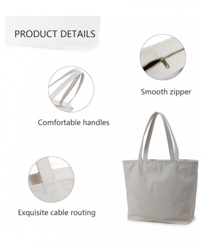 Women's Bags Cotton Canvas Shoulder Bags Handbags Tote Bags Travel Shopping Bags Beige $20.29 Shoulder Bags