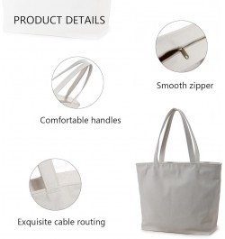 Women's Bags Cotton Canvas Shoulder Bags Handbags Tote Bags Travel Shopping Bags Beige $20.29 Shoulder Bags