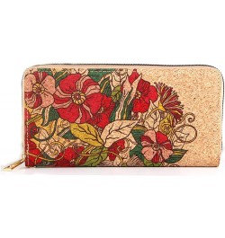 Womens Wallet Wristlet Long Purse Clutch Large Capacity Red -Floral $8.24 Wristlets